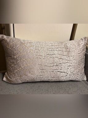 West Elm Decorative Textured Pillow with Subtle Gold Accents. Pre owned